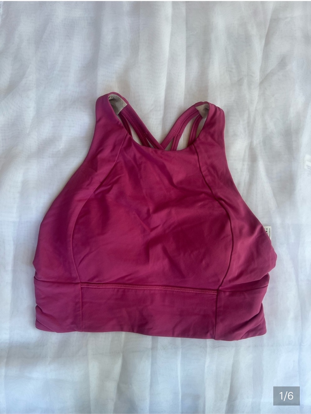 lululemon athletica Deep Pink High-Neck Sports Bra